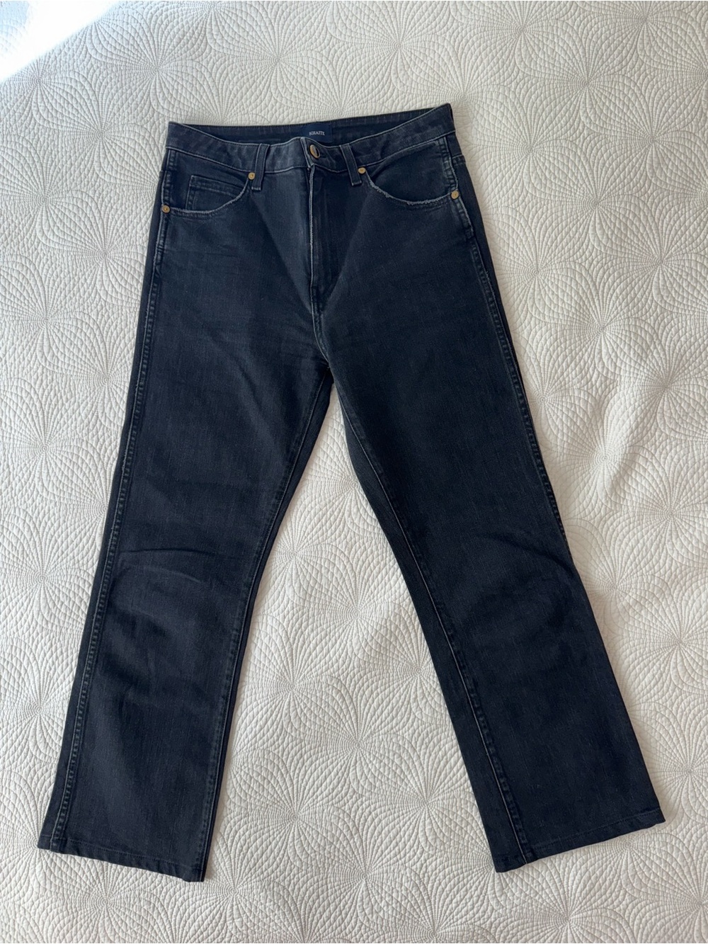 KHAITE Vivian Faded Black Jeans